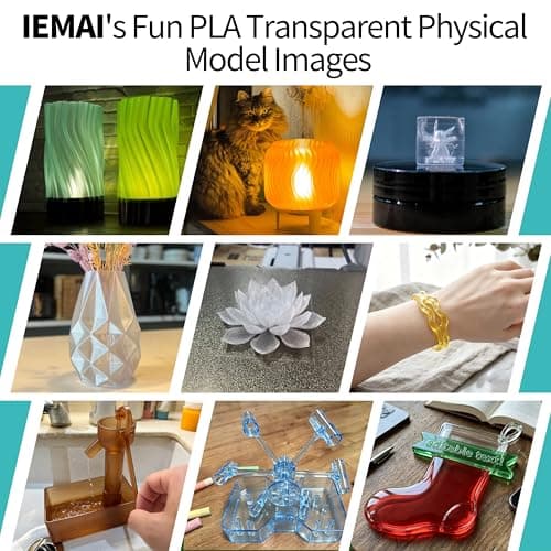 IEMAI HF PLA 3D Printer Filament 1.75mm, High Flow Transparent Filament, ±0.02mm Dimensional Accuracy, Smooth Stable Printing for FDM 3D Printers, PLA Transparent Brown - Thumbnail 6