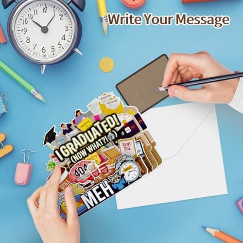 FaCraft Funny Graduation Cards - Relatable Meme I Graduated Now What Adulting is Hard Gifted Kid Burnout I'm Just a Girl/Guy 404 Error Future Not Found - 5-Layer Pop Up for Bestie Class of 2026 - Thumbnail 6