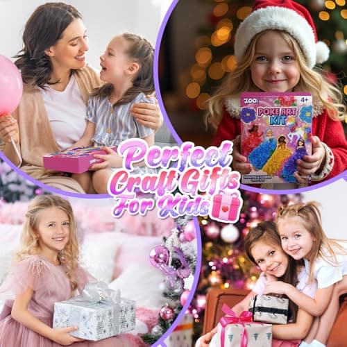 ZOOI Poke Art Kits, Arts and Crafts for Kids 4-8, Pretty Pretty Princess Game, Poke in Crafts for Kids Ages 4-8, Birthday Gifts for 4, 5, 6, 7, 8 Year Old Girl Toys Age 6-8 Art Kits - Thumbnail 2