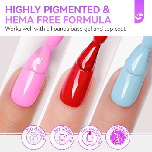 gelike ec Pro Gel Polish for Salon: 36 Colors Kit HEMA-FREE Highly Pigmented Formula Manicure Nail Art Design for Women 16ml Professional Bottles - Thumbnail 3