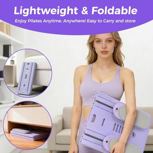 Pilates Board,Flo Pilates Portable Reformer 2026 , Pilates Board for Home Workout,Multi-Purpose Foldable Pilates Reformer Board, 9-in-1 Pilates Reformer Equipment with Timer for Fitness, and Exercise - Thumbnail 5