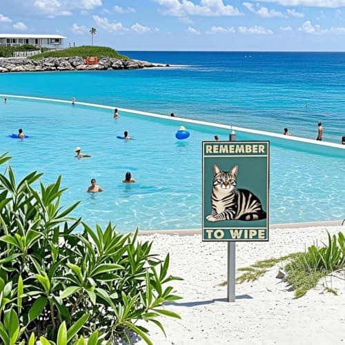 Carastora Funny Bathroom Metal Tin Sign – Vintage "Remember to Wipe" Wall Decor for Restroom, Toilet, or Powder Room – 8x12 Inch Retro Bathroom Humor Sign - Thumbnail 3