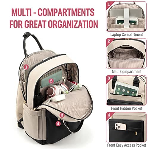 LOVEVOOK Travel Laptop Backpack Women Anti-theft Laptop Bag with USB Port Waterproof Computer Backpack for Nurse College Work - Thumbnail 2