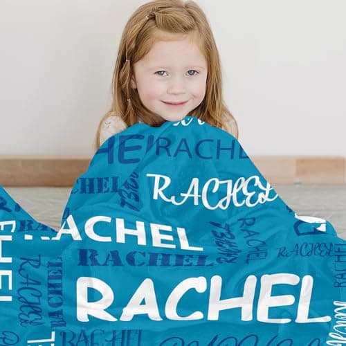 Corissy Ships Next Day, Personalized Blankets and Throws Custom Blanket with Name Customized Flannel Blanket for Kids Christmas Blanket Gifts for Teen Boys Girls - Thumbnail 4