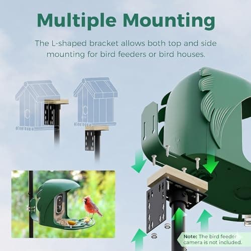 PerchMe Bird Feeder Pole with Squirrel Baffle, 91'' Inch Heavy-Duty Bird House Pole for Outdoors,Adjustable Height,Universal Mount Kit for Bird Feeder Camera &Bird House (Adapter Included) - Thumbnail 6