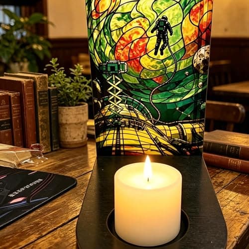 IlyraNovix Stained Glass Book Nook Candle Holder - Thumbnail 3