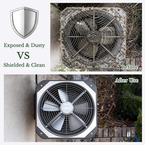 Air Conditioner Covers for Outside units - 32 x 32 Central Air Conditioner ac unit covers outdoor Top Universal Defender Mesh Design (32'' x 32'') - Thumbnail 4