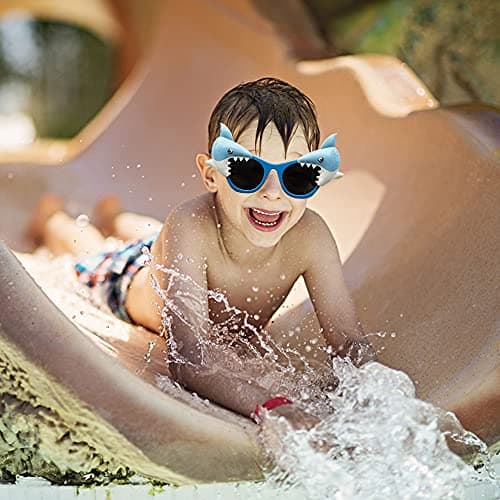 JAKADYUKS Shark Glasses Party Favors, 6pcs Hawaiian Shark Photo Booth Props Tropical Summer Beach Ocean Pool Party Supplies Shark Birthday Party Decorations Return Gifts Eyeglasses - Thumbnail 5