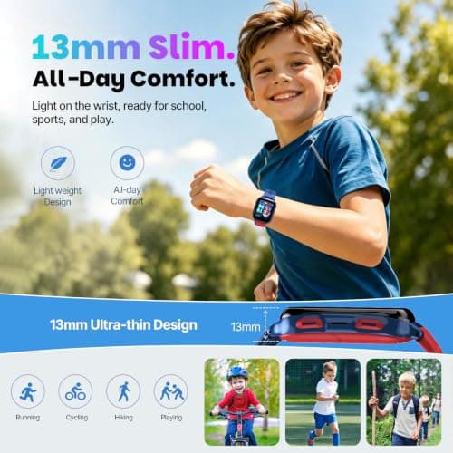 LAGENIO K9 Smart Watch for Kids with GPS Tracker, AI Voice & Video Call,1.78" AMOLED, 4G Smartwatch with SOS, Parental Controls, School Mode, IP68 Waterproof Kids Smartwatch for Teens Ages 3 and Up - Thumbnail 3