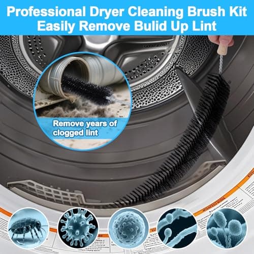 XANGNIER 5 Pack Dryer Vent Cleaner Kit,Flexible Dryer Lint Brush Vent Cleaner,Dryer Lint Trap Cleaning Tool,Laundry Room Essentials Lint Remover Accessories,Household Cleaning Tools - Thumbnail 4