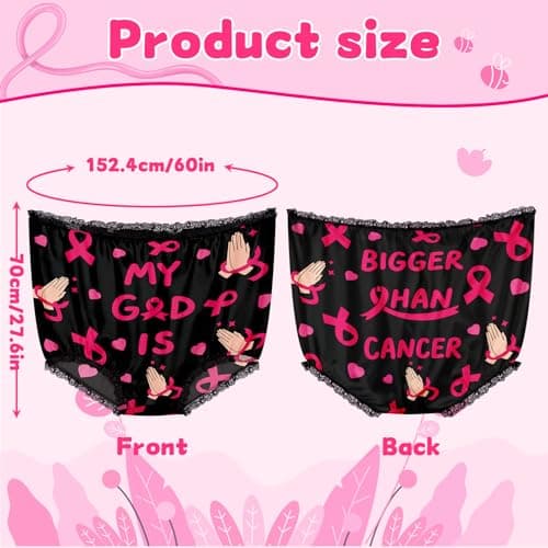 Dalycro Granny Panties Funny Unerwear for Women Big Mama Undies Gag Gift For Adults Men Christmas Stocking Stuffer Bachelorette Party (US, Alpha, One Size, Regular, Regular, Black-Ribbon) - Thumbnail 3