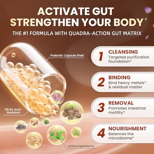 Lukaree Wormwood Black Walnut Cleanse for Human 1200mg – Ultra Gut Cleanse & Digestive Health w/Pumpkin Seed Oil,Clove,Activated Charcoal -10X Concentrated, Men & Women Probiotic Capsules -Vegan,60 CT - Thumbnail 4