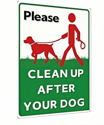 Carastora Please Clean Up After Your Dog Sign – Waterproof & Rustproof Metal Sign, Weather-Resistant and Fade-Resistant, Suitable for Home Yard, Garden, Community, and Park – 8x12 in - Image 1