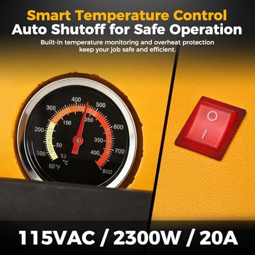 OTRUZPV 1/2" to 4" Electric PVC Conduit Heater with Temperature Detector, 2300W Portable PVC Pipe Heater with Wheels for Electricians, Contractors & Workshop Pipe Bending Projects - Thumbnail 4