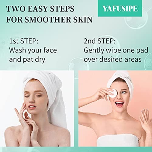 YAFUSIPE Glycolic Acid 35% Toner Pads AHA Facial Resurfacing Exfoliate Salicylic Acid Exfoliating Face Wipes Chemical Peel Exfoliant Peeling Glycolic Peel Pad for Wrinkles Acne Blemish 50 Pads - Thumbnail 4