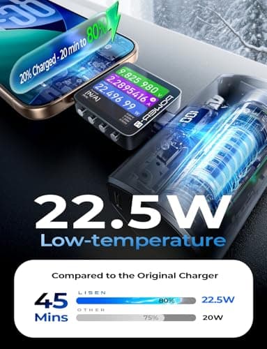 7000mAh Mini Portable Charger USB C Power Bank for iPhone 17 Pro Max 22.5W Fast Charging[USB-C Only, No Cable Needed], LISEN for iPhone 17 Pro Max 16 15, Samsung,Pixel, iPad, AirPods - Thumbnail 5
