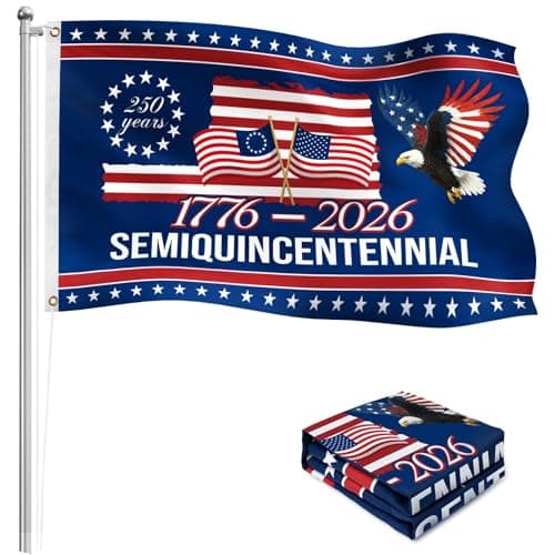 250 Year American Anniversary Flag - American Flags for Outside 3x5 Ft, Double Sided 3 Layers, 1776-2026 America 250th Birthday 4th of July Flag, Patriotic Flags for Independence Day Indoor Decoration - Image 1
