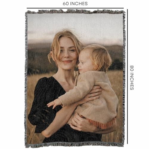 Pure Country Weavers Personalized Woven Photo Blanket - Not Printed - Custom Gift Picture Tapestry Throw 100% Cotton - Made in The USA (60x80) - Thumbnail 2