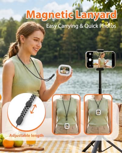 Magnetic Selfie Monitor Screen for iPhone & Android, Back Camera Monitor - Thumbnail 3