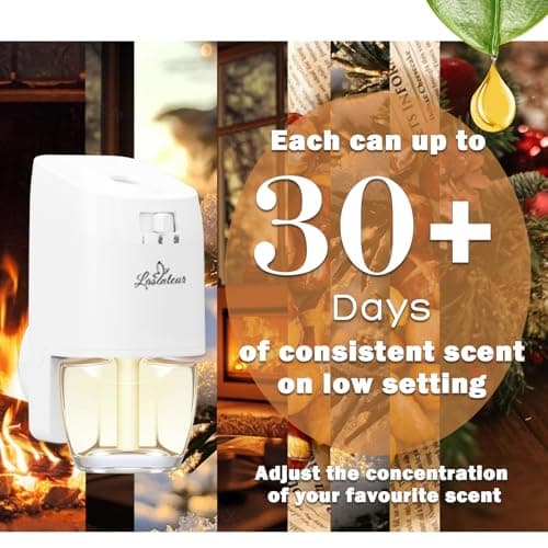 Plug In Refills Air Freshener, Summer Scents with Fireside Ember, Winter Morning, Roasted Chestnuts, Christmas Wreath - 12 Count, 7.92 Fl Oz - Compatible with Air Wick & Glade, Not for Glade Plus - Thumbnail 4