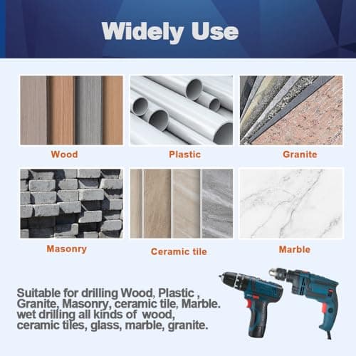Masonry Drill Bit BRSCHNITT 10pcs Carbide Tips Concrete Drill Bit Set for Pots Bottles Ceramic Tile Glass Brick Ceramic Hex Shank - Thumbnail 2