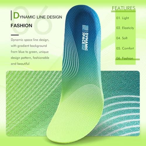 XINIFOOT Comfortable Replacement Shoe Insoles, Breathable Shock Absorption Inserts for Working Daily Use - Thumbnail 5