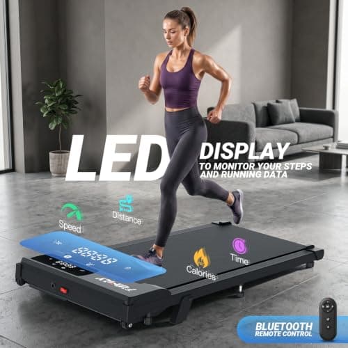 ANCHEER Walking Pad with Incline, 3.0HP Under Desk Treadmill for Home Office, 300 lbs Capacity Portable Mini Treadmill with Remote Control, Quiet Running Jogging Machine for Small Spaces - Thumbnail 5