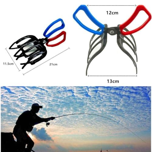 Pomeyard Valentines Day Gifts for Him 3 Claw Fish Gripper, Metal Fishing Pliers Gripper Catch Fish Control Clamp, Fishing Pliers Tool Fishing Accessories for Most Freshwater Fish Grip Tackle Holder - Thumbnail 2