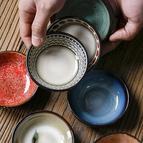 Pddyier Ceramic Incense Burner Holder for Sticks, Handmade Small Incense Cone Holder for Coil, Sage Cones, Ash Catcher, Smudge Bowl for Yoga Meditation Room Décor - Thumbnail 6