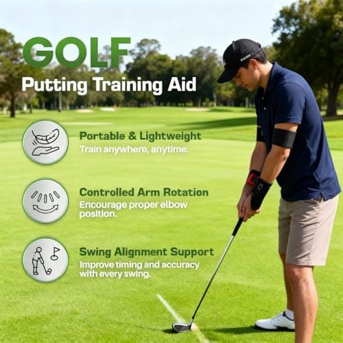 Crilano Golf Swing Trainer, Golf Training Ball for Men Inflatable with Inflator Pump Assist Golf Swing Trainer Golf Swing Assistant for Beginner - Thumbnail 3