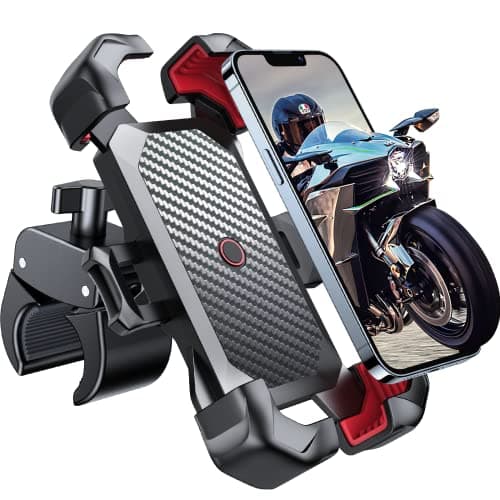JOYROOM Motorcycle Phone Mount, [1s Auto Lock][100mph Military Anti-Shake] Bike Phone Holder for Bicycle, [10s Quick Install] Handlebar Phone Mount, Compatible with iPhone, Samsung, All Cell Phone - Image 1