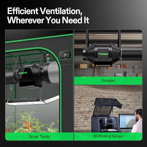 VIVOSUN Smart Air Filtration PRO G4 Kit 4", AeroZesh G4 Inline Duct Fan w/GrowHub E42A+ Temp. Humidity WiFi-Controller, Carbon Filter & Ducting, Cooling & Ventilation System for Grow Tent, Hydroponics - Thumbnail 2