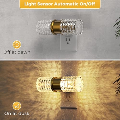 L LOHAS LED Night Light, Dimmable Night Lights Plug into Wall, 0-100LM Adjustable Brightness LED Night Light,Automatic Night Lights Plug in with Auto Light Sensor, for Bedroom Hallway Home Decor - Thumbnail 2