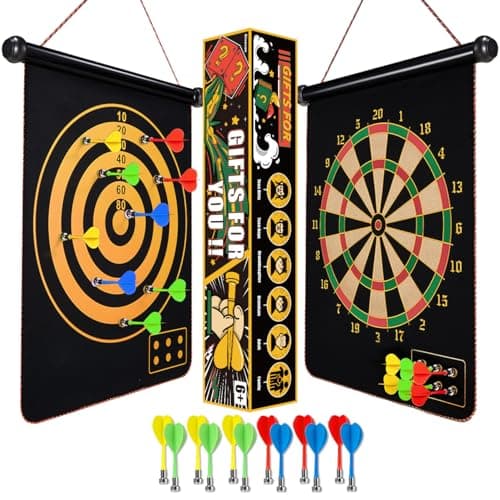 Givevan Magnetic Dart Board for Kids, Gifts Ideas for Teenage Boys Girls, Dartboard Games, Toys for Teen Age 6 7 8 9 10 11 12 13 14 15 16 Years, Cool Stuff for Christmas, Room Decor