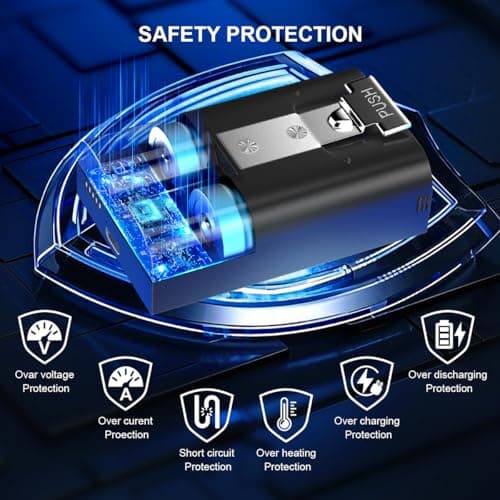 Replacement Battery for Ring Doorbell Camera 2/3/4, Spotlight Camera, Stick Up Cam and Peephole Cam, LED Display Charging Station and 2 Pack 6040mAh Lithium Batteries - Thumbnail 4