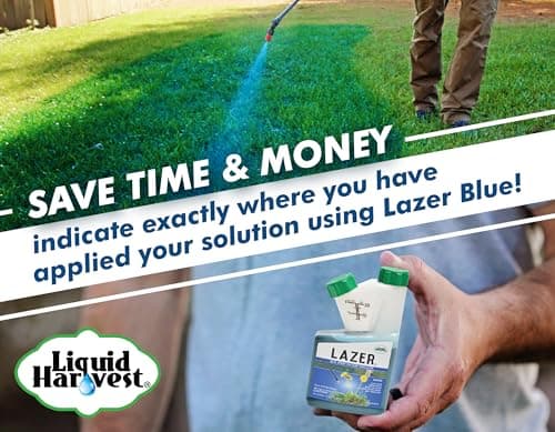 Liquid Harvest Lazer Blue Concentrated Spray Pattern Indicator 8 Ounces Perfect Weed Dye, Herbicide Fertilizer Marking Turf Mark and Marker - Thumbnail 4
