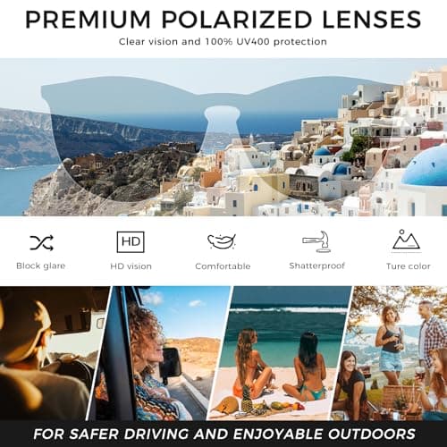 SUNGAIT Premium Vintage Round Sunglasses for Women Men Classic Retro Trendy Style - Thumbnail 4