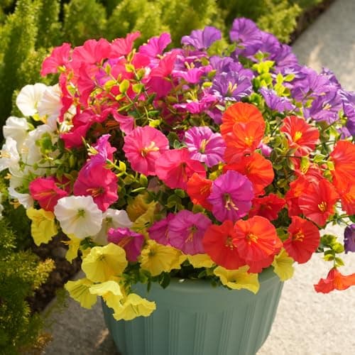 Fanfantoey Artificial Flowers for Outdoor, UV Resistant Fake Plants Outside Decoration, 14 Pcs Realistic Silk Morning Glory Faux Flowers for Porch Patio Gardens Home Decor(14, 6 Mixed) - Thumbnail 4