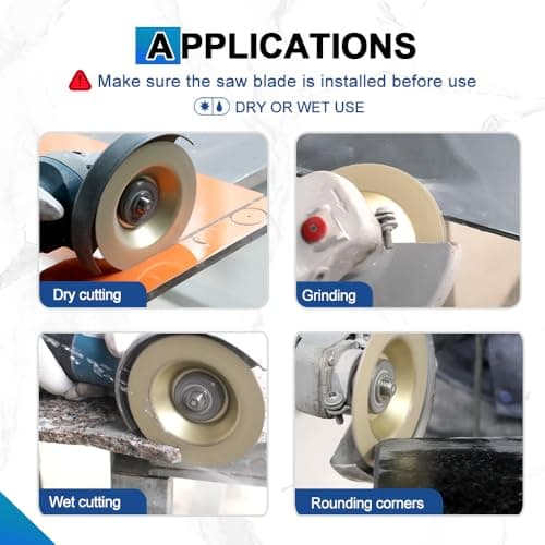 BRSCHNITT 2pcs Diamond Grinding Cup Wheel 5 Inch - Diamond Cutting Disc for Dekton Porcelain Tile Ceramic Granite Marble Grinding Disc Fits 7/8-5/8 Inch Arbor 125mm - Thumbnail 3