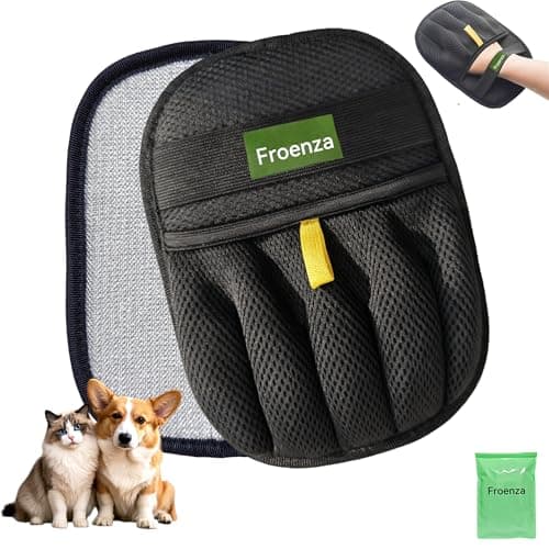 Froenza Pet Hair Removal Glove for Dogs & Cats- Upgraded 10mm Thickened Electrostatic Magic Brush- Pet Hair Remover Glove for Couch, Furniture, Clothes, Car & Carpet, Reusable Pet Hair Removal Tool - Image 1