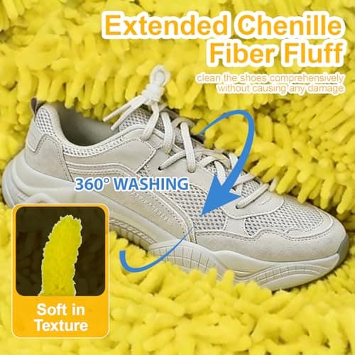 MURAEL Shoe Washing Machine Bag,Laundry Shoe Bag For Washer And Dryer,Shoe Washing Bag for Washing Machine, Shoe Cleaning Bag For All Shoe Types Reusable Shoe Washing Bag(Yellow 2pcs) - Thumbnail 2