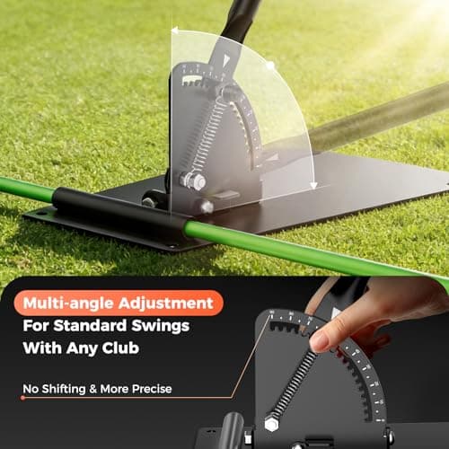 Golf Alignment Sticks Holder, Golf Training Aid with Alignment Sticks & Protective Padding, Swing Trainer Practice Teaching Aid Driving Range for Aiming, Putting, Swing, Golf Gifts for Men Women - Thumbnail 2