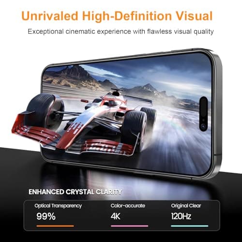 OneFish Full Edge Coverage Tempered Glass Screen Protector for IPhone 12/IPhone 12 Pro 6.1 inch 2 Pack Edge Reinforced, Self-Aligning Installation, Case Friendly Privacy Screen Protector - Thumbnail 5