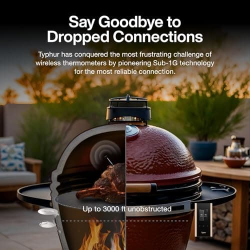 Typhur Sync Gold Wireless WiFi Meat Thermometer, 2 Slim Probes, 6 Sensors, 10x Stronger Signal, ±0.5℉ Accuracy, Smart Base Direct Setup, Reliable Reading Through Kamado Grill BBQ Oven Smoker Air Fryer - Thumbnail 5