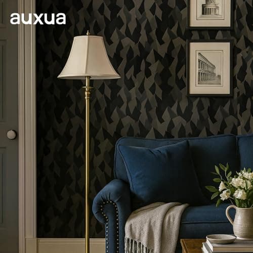 Black Faux 3D Fold‑Shadow Wallpaper for Gaming Rooms & Modern Spaces – 17" x 393" Matte Geometric Texture Wall Paper with Futuristic Light‑Play, Peel & Stick, Renter‑Friendly - Thumbnail 6