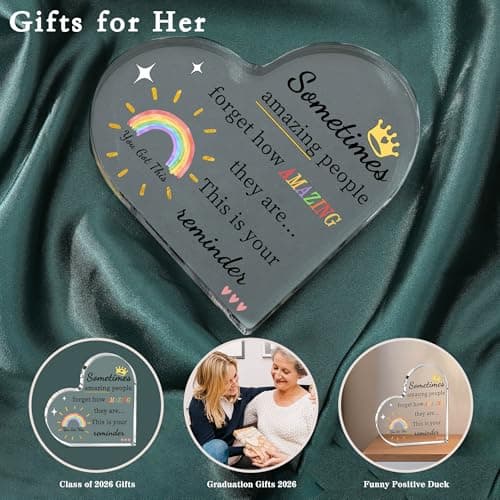 Inspirational Gifts for Women, Office Gifts for Coworkers Acrylic Plaque Sign Desk Decor Teen Trendy Stuff Christmas Stocking Stuffers - Thumbnail 4