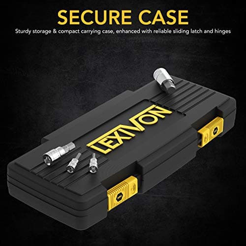 LEXIVON Master HEX Bit Socket Set, Premium S2 Alloy Steel | Complete 32-Piece, SAE and Metric Set | Enhanced Storage Case (LX-144) - Thumbnail 3