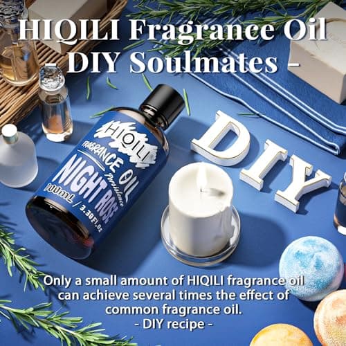 HIQILI Night Rose Fragrance Oil 100ml for Diffuser Car Freshies, Clean Fresh Scent for Candle Making Soap Laundry 3.38 Fl Oz - Thumbnail 2