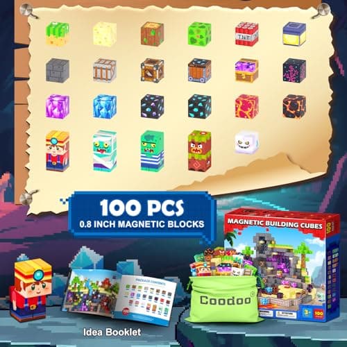 Magnetic Blocks, Build Mine Magnet World Rainforest Set for Kids Ages 4-8 - Thumbnail 3