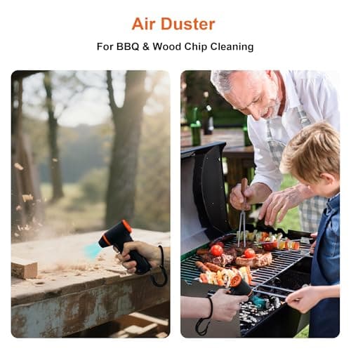 JUFINX X117 Compressed Air Duster-150000RPM Super Power Snow Blower, 3-Gear Adjustable Mini Blower with Fast Charging, Electric Air Duster for Leaves,Snow,Computer, Keyboard, House, Outdoor,and Car - Thumbnail 5